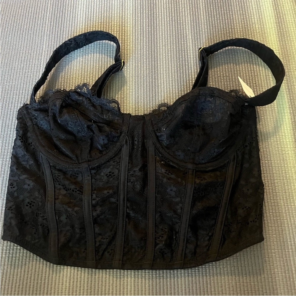 Anthropology - Black Lace Corset Top
